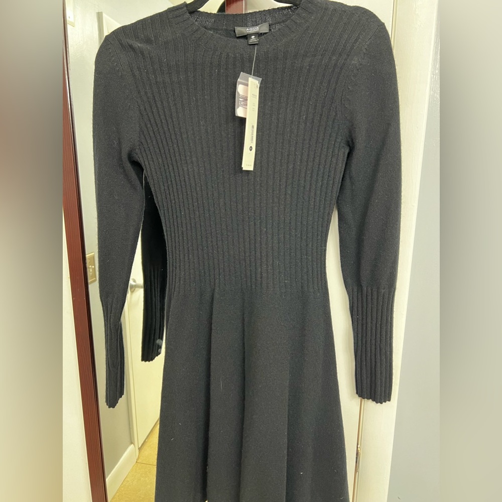 Aqua Cashmere Dress- never been worn with tags on it